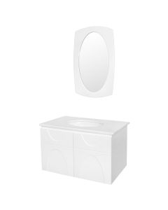 Mobilje tualeti , Ellipse,  MDF, e bardhe
