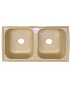 Sink, 1 bowl, left, PLADOS, granite, white, 86x50xH20 cm