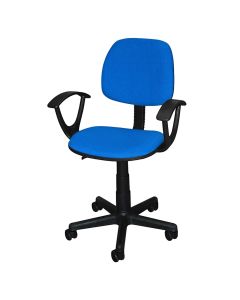 Office chair with casters, VENTO SOFT EXECUTIVE, metallic structure, textile fabric, blue, 55x49xH77.5-89 cm