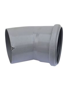 Elbow, polypropylene, Ø125mmx45°, with rubber