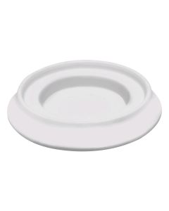 Pjatë vazo lulesh rrethore, HOME DESIGN, plastike, e bardhë, Ø14.5 xH2 cm