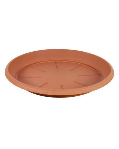 Pjatë vazo lulesh rrethore, HOME DESIGN, plastike, terrakotë, Ø12.5 xH2 cm