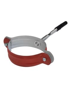 Pipe clip with tin enamelled Ø75, reddish