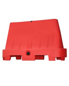 Restrictive barrier, merged, plastic, size 100x40x60cm, red, for temporary works