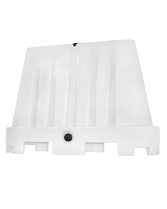 Restrictive barrier, merged, plastic, size 100x40x70cm, white, for temporary works