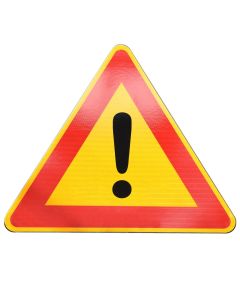 Road signs for road works, warning of danger on the street, A 90