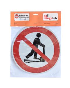 Shenja kantieri, ndalohet qendrimi mbi transpalet, ᴓ20 cm