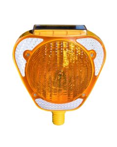 Two-stroke pulsar for street works with solar flash