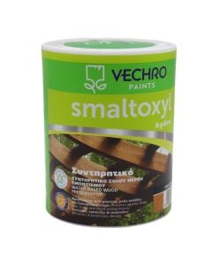 Acrylic paint for wood, Vechro Smaltoxyl Hydro, brown color 32, 15-17 m²/lt, 1-2 hours drying