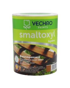 Acrylic paint for wood, Vechro Smaltoxyl Hydro, brown color 33, 15-17 m²/lt, 1-2 hours drying