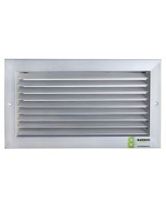 Grilë ajrimi, 30x15 cm, alumin, me fletë të pa lëvizëshme 45°