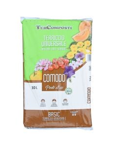 Humus, TerComposti, universal për ambjent të jashtëm, thes/10 l, substrat për bimë dhe lule dhe mbi të gjitha për perime