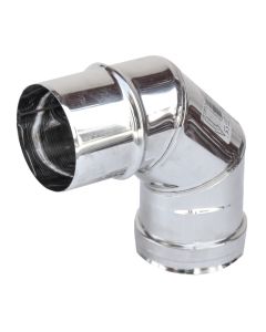Elbow 90°, stainless 304, Ø80 mm, flat