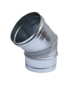 Elbow 45°, zinc plated, Ø130 mm