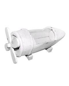 Flower pot, wooden, white, 40x33xH17 cm
