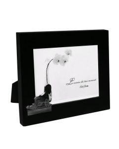 Kornize MDF10X15cm, me figure metalike femije. Ngjyre e zeze