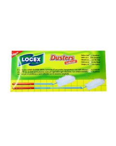 Sweeper with handle, "Logex", cotton-cellulose, white, with  5 reserve, 1 pack