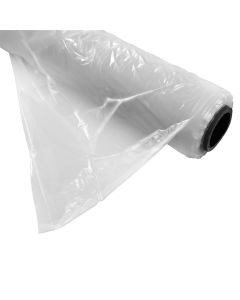Plastic foil white/transparent 10 micron, 4m width