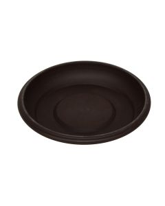 Pjatë vazo lulesh rrethore, GERBER, plastike, kafe, Ø8 xH1.5 cm
