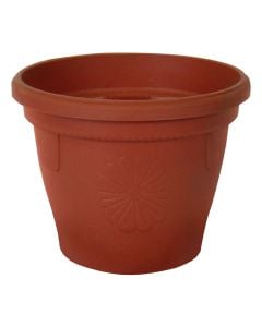 Round flower pot, GERBER, plastic, terracota, Ø20 xH17.5 cm