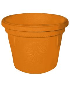 Vazo lulesh rrethore, GERBER, plastike, portokalli, Ø20 xH11 cm
