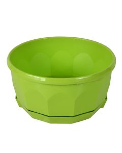 Vazo lulesh rrethore, FIORELLA, plastike, jeshile, Ø25 xH11.5 cm