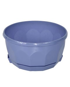 Vazo lulesh rrethore, FIORELLA, plastike, blu, Ø30 xH13 cm