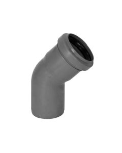 Elbow, polypropylene, Ø50mmx45°, with rubber