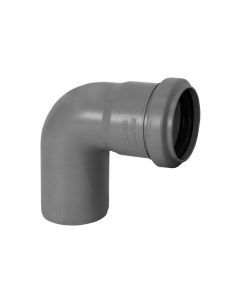 Elbow, polypropylene, Ø50mmx90°, with rubber