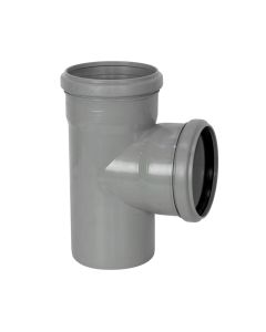 Tee, polypropylene, Ø110mm, with rubber
