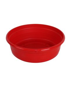 Vazo lulesh rrethore, PRIMAVERA, plastike, kuqe, Ø18 xH6 cm