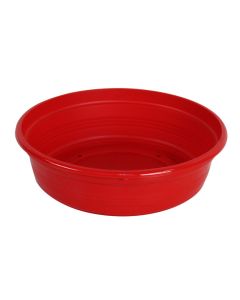 Vazo lulesh rrethore, PRIMAVERA, plastike, kuqe, Ø22 xH7 cm
