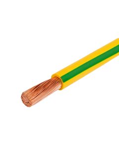Electrical wire 1x50mm², yellow green color N07V-K, Fire resistant