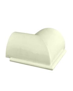 Rut elbow, PVC,  Ø110mmx90°, white