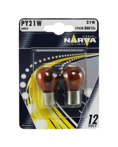 Llamba NARVA, PY21W, 12V, 21W, BAU15S, AMBER