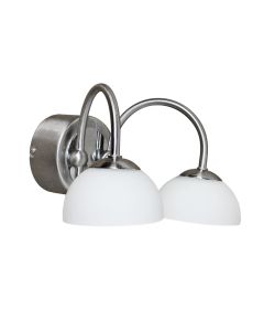 Ndriçues muri LED, 2x4W, (qelq i bardhë), metal i kromuar