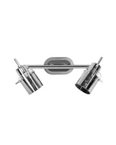 Ndriçues muri spot tek, G9, 2x40W, metal dhe qelq, (ngjyrë kromi)