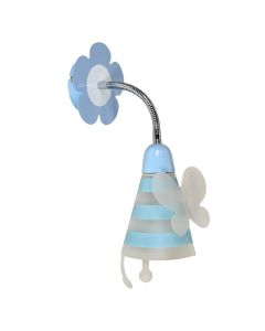 Ndriçues muri FATINA, 1xE14, 40W, e orientueshme, (blu)