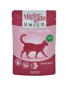 Ushqim për mace, Miglior Gatto, 85gr, me mish proshutë