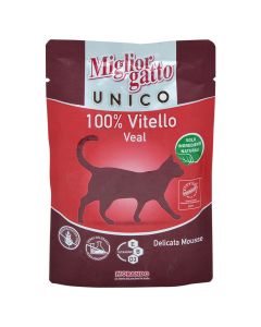Ushqim për mace, Miglior Gatto, 85gr, me perime