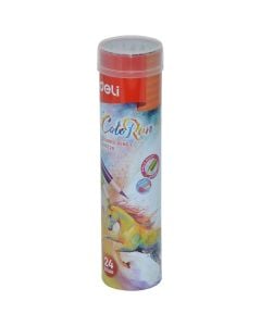 Lapsa me ngjyra për fëmijë, ColoRun, Deli, resin sintetik, Ø4.5x18 cm, mikse, 24 copë