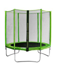 Trampolinë me rrjetë mbrojtëse anësore, Da.244 cm, lartësi 180 cm