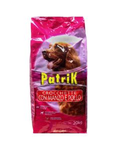 Ushqim për qen, Patrik, 20kg, me mish viçi dhe pulë