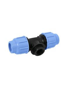 Female threaded tee 20x1/2"x20 PN 16