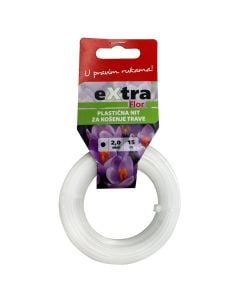 Line for grass trimmer, Extra flor, 2 mm x 15 m, circular, white