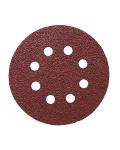 Letër zmerile, Morris, Red, 125 mm, Grit 40, Universale, me 8 vrima