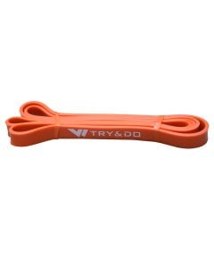 Llastik per ushtrime fitnessi, TRY & DO, 110x2.5x0.5 cm, portokalli