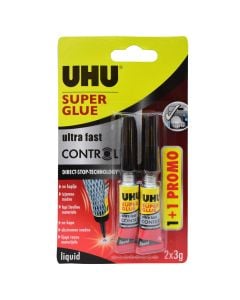 Strong gel adhesive, super fast, 2x3 gr