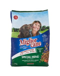 Ushqim për qen, Miglior Cane, 4kg, me mish dhe perime