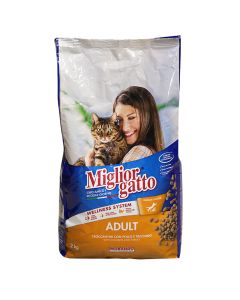 Ushqim për mace, Miglior Gatto, 2kg, me mish pule dhe perime